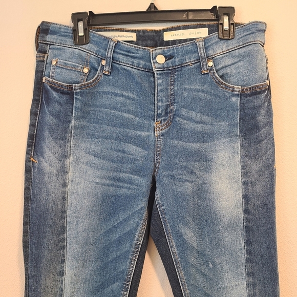 Anthro Pilcro Parallel Two Tone Straight Leg Jeans - Picture 3 of 8